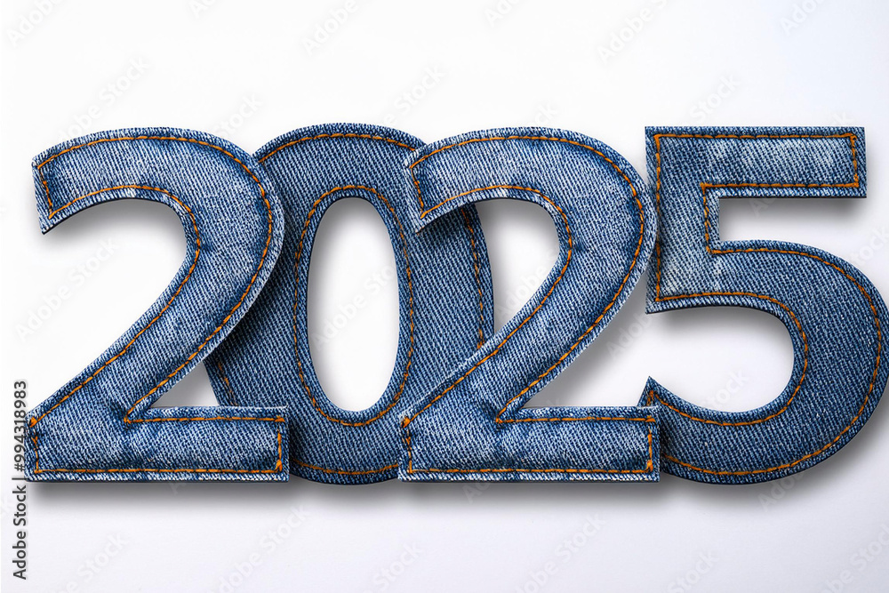 Colección de imágenes con el número 2025 del próximo año y enfocado a diferentes motivos.