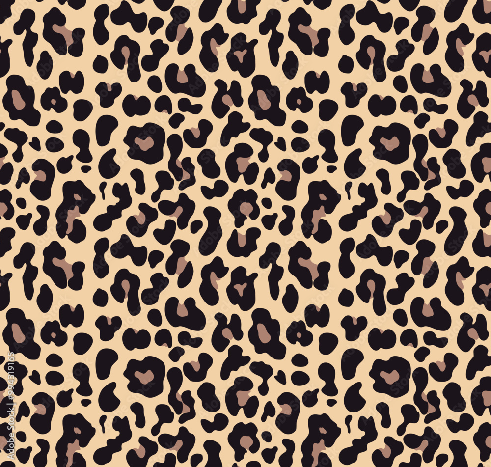 leopard print seamless pattern, design with wild cat spots, vector illustration
leopard print seamless pattern, design with wild cat spots, vector illustration