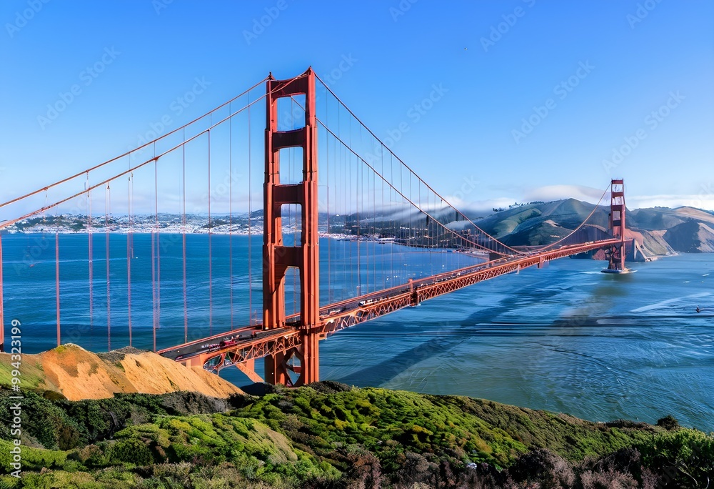 A view of the Golden Gate Bridge A view of the Golden Gate Bridge