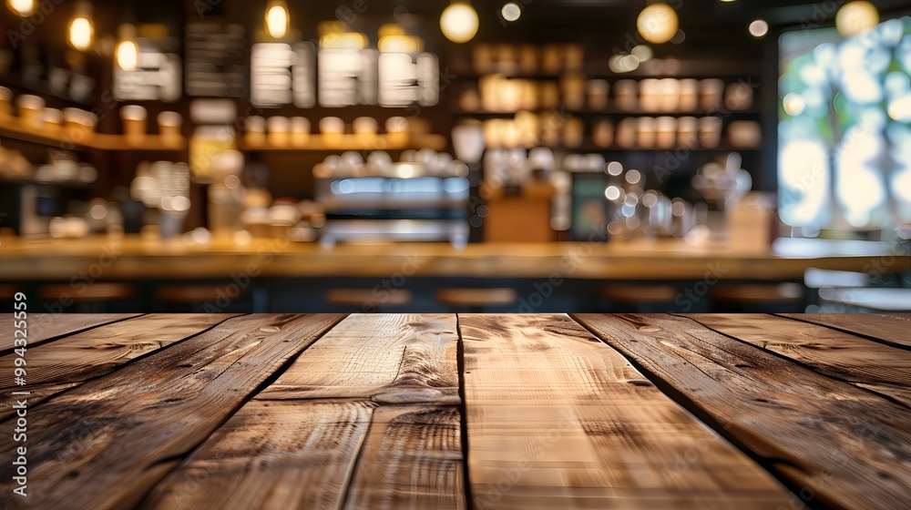 A brown wooden table with copy space image to feature