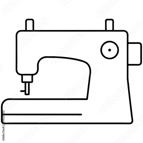 sewing machine clip art vector illustration