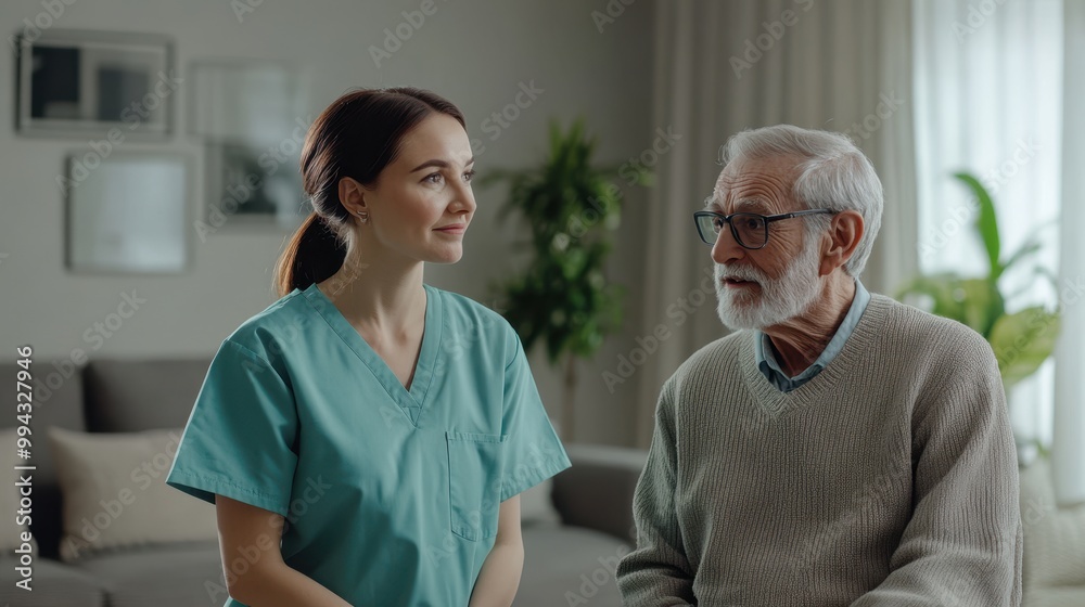 Fototapeta premium The Caregiver with Senior Patient