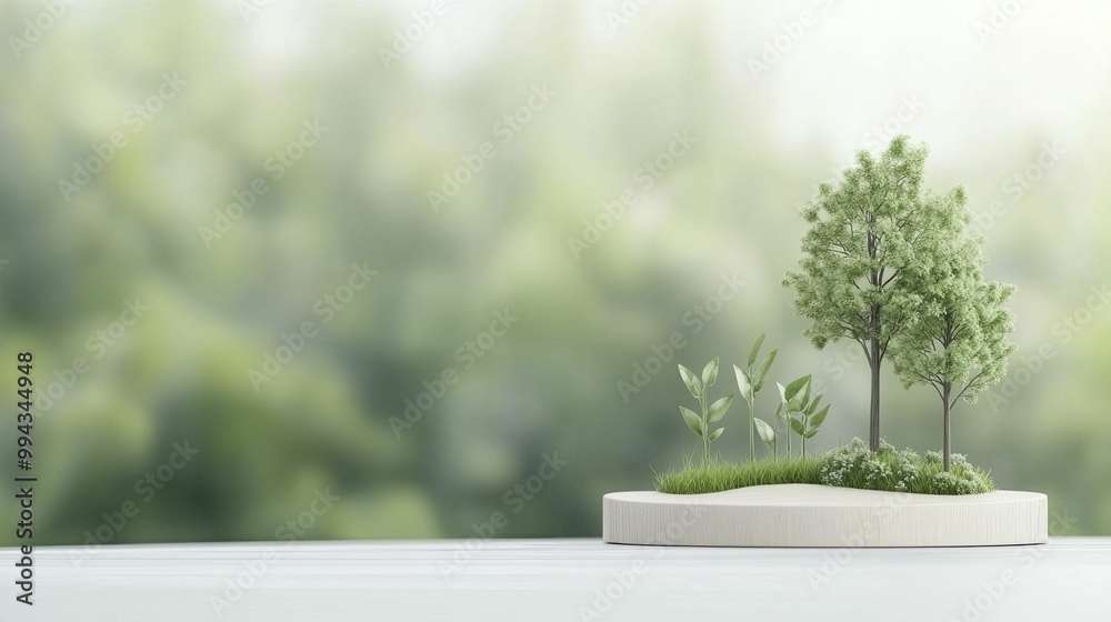 Carbon Offset Tools, carbon tracking applications, set against a nature conservation background, 3D illustration Carbon Offset Tools, carbon tracking applications, set against a nature conservation background, 3D illustration
