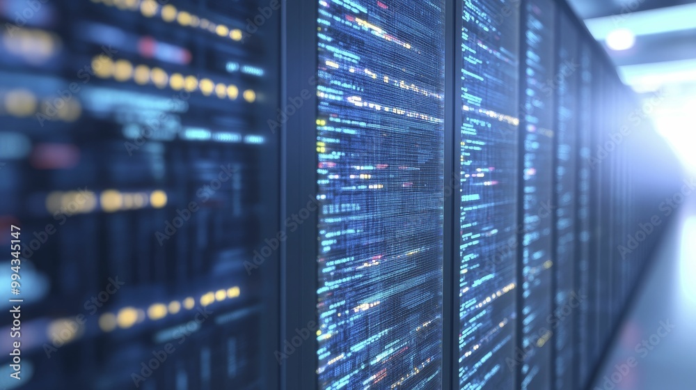 Data Mesh Development, cutting-edge data architecture, within a dynamic tech startup environment, featuring a vibrant 3D illustration.