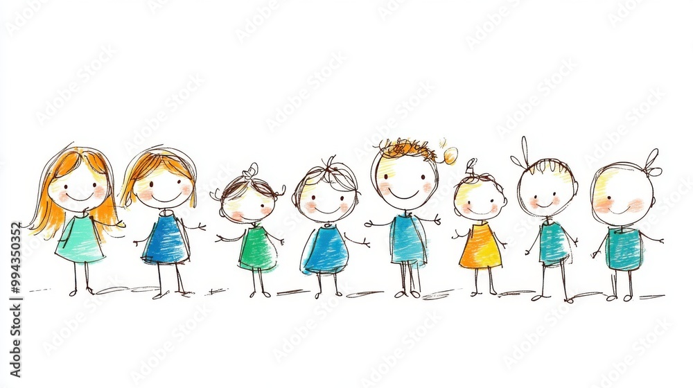 Charming Illustrations of Children with Joyful Expressions Charming Illustrations of Children with Joyful Expressions
