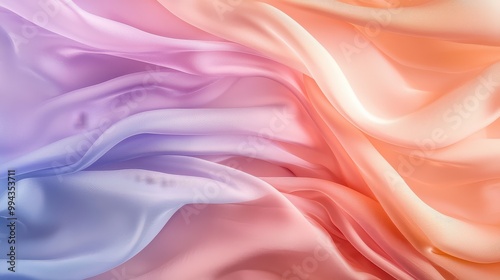 A colorful piece of fabric with a purple, pink, and orange stripe. The colors are vibrant and the fabric appears to be flowing