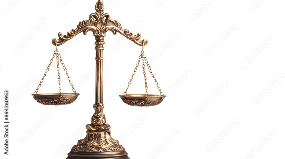 Elegant antique balance scales representing justice and fairness in a timeless design Elegant antique balance scales representing justice and fairness in a timeless design