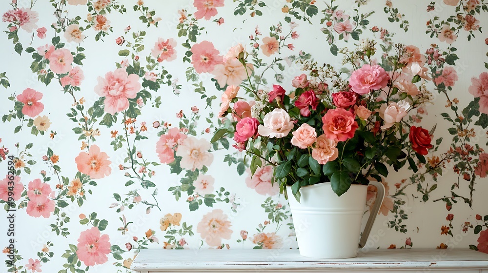 Charming Shabby-Chic Floral Design: A Quaint Blend of Vintage Elegance Charming Shabby-Chic Floral Design: A Quaint Blend of Vintage Elegance