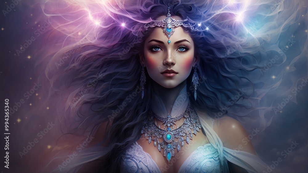 Concept of feminine strength and power wisdom mystical