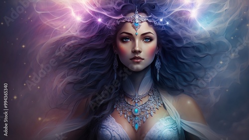 Concept of feminine strength and power wisdom mystical