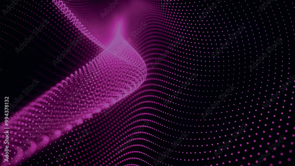 Futuristic point wave of particles. Visualization of sound waves. Technology or science banner. Abstract digital 3D wave. Vector illustration. Futuristic point wave of particles. Visualization of sound waves. Technology or science banner. Abstract digital 3D wave. Vector illustration.