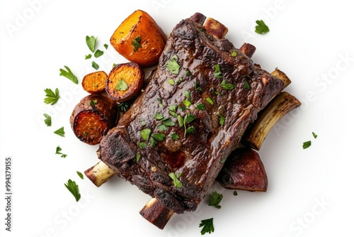 Tender Braised Beef Short Ribs in Gravy photo