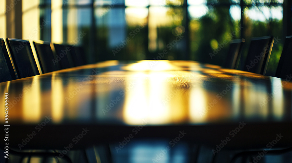 custom made wallpaper toronto digitalSunlit conference room table surrounded by chairs on a calm afternoon in a glass-walled office