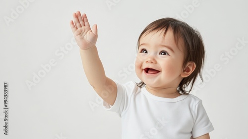 The Happy Baby Waving