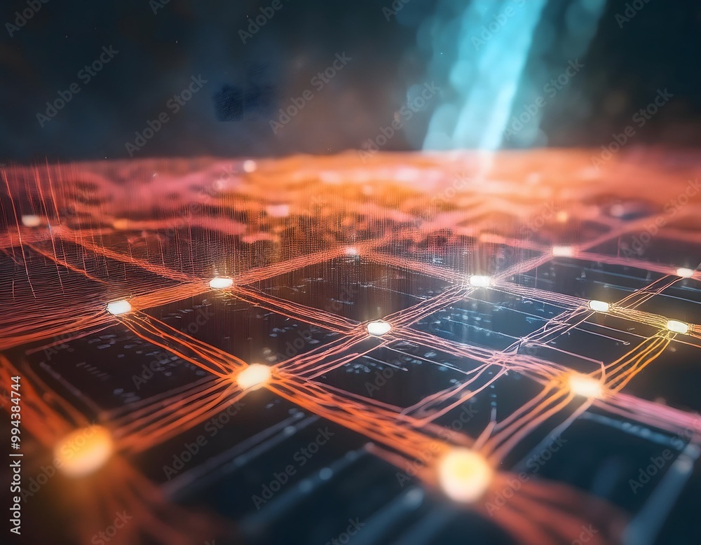 Futuristic Blockchain Technology Visualization with Digital Networks Futuristic Blockchain Technology Visualization with Digital Networks
