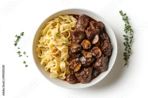 Beef Bourguignon with Buttered Noodles