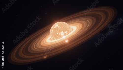 Neutron star in space magnetar emitting radio pulses against dark backdrop photo