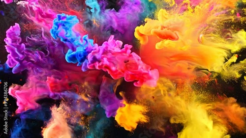 smoke colorful beautiful, slow motion, Abstract smoke Move