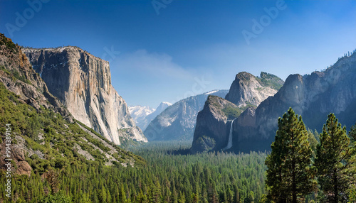 Yosemite Valley and Granite Cliffs