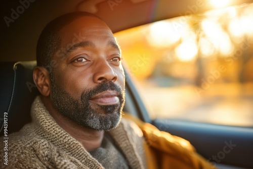 Dad taking a moment to enjoy the view while on a family road trip