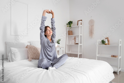 Morning of beautiful young ...
