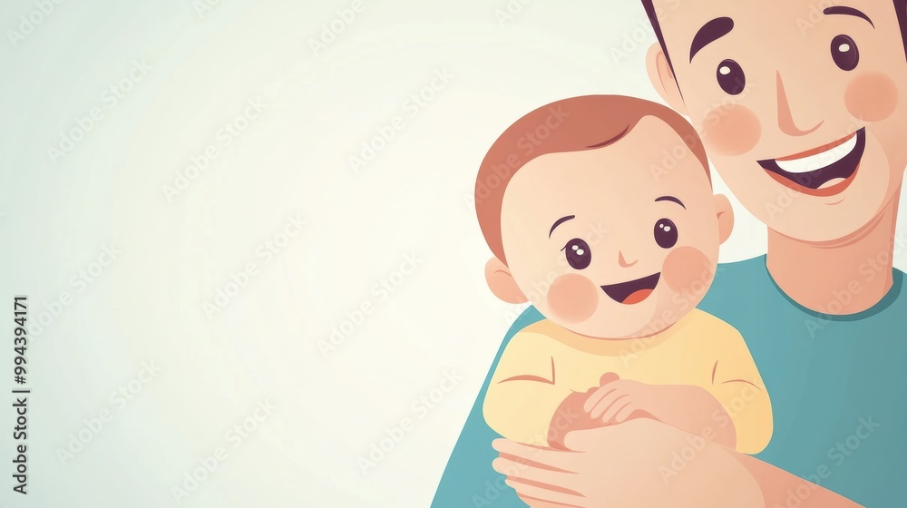 Loving Father Embracing His Smiling Son in a Heartwarming Moment of Affection and Bonding Loving Father Embracing His Smiling Son in a Heartwarming Moment of Affection and Bonding