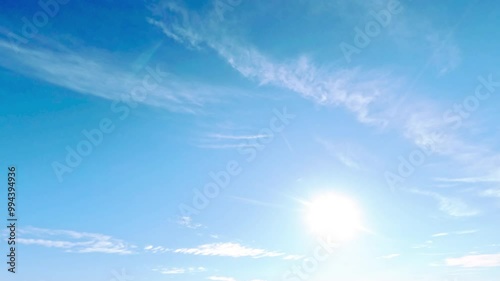 timelapse clip with nice light clouds in sky - loop video