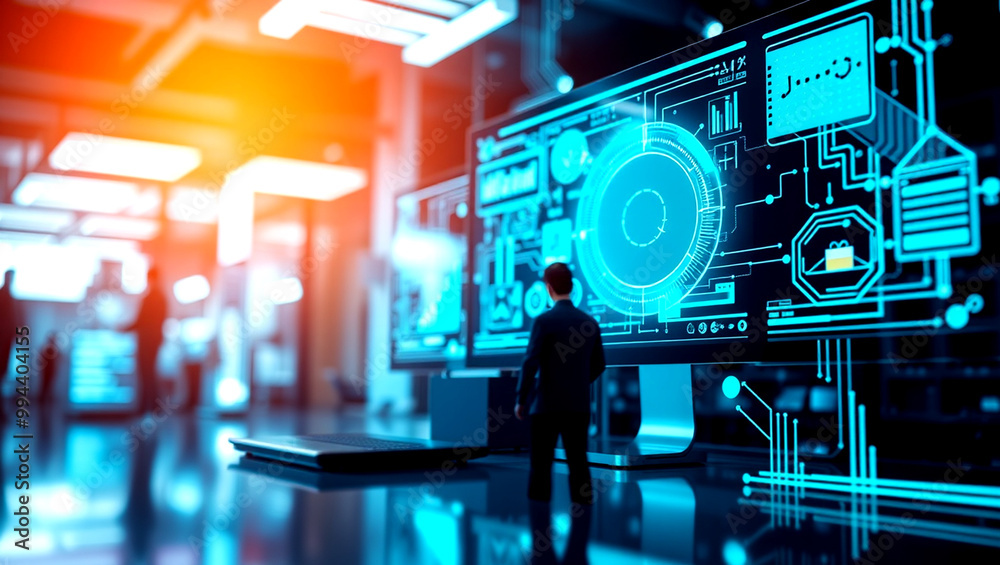 Obraz premium Futuristic Technology and Innovation Concept