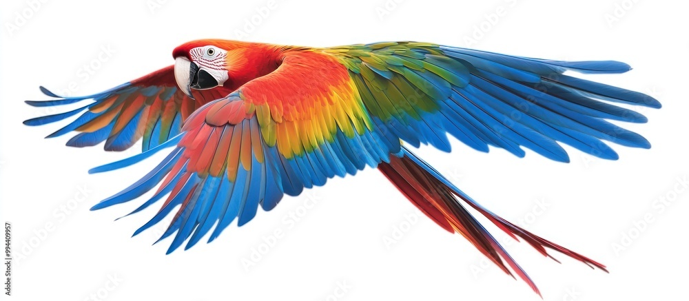 Fototapeta premium Scarlet Macaw in Flight