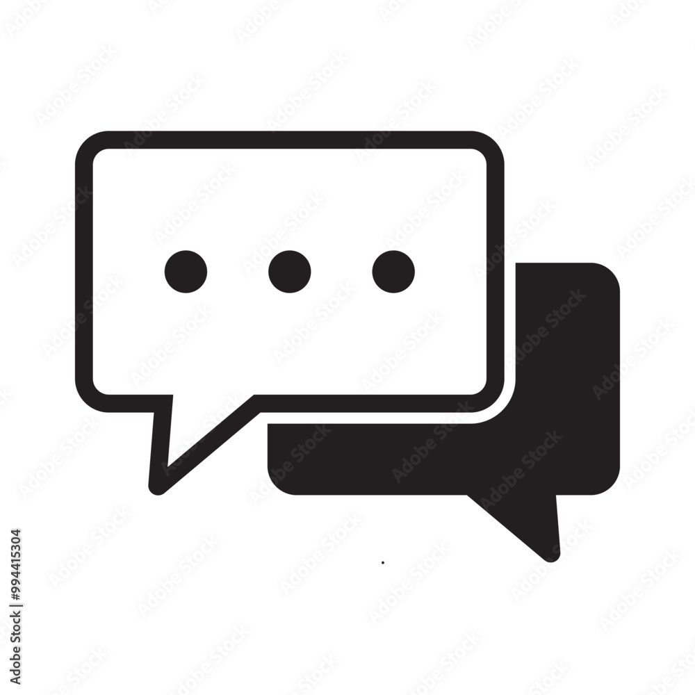 Chat icon. Talk bubble speech icon. Dialogue balloon icon.