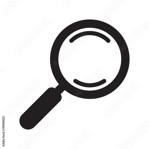 Magnifying glass icon, magnifier or loupe icon. Search icon.