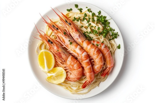 Garlicky Shrimp Scampi over Linguine