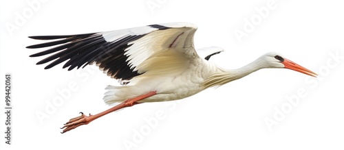 White Stork in Flight