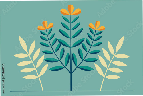 Water anacharis plant vector art illustration photo