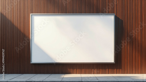 Obraz na płótnie Blank Billboard on Wooden Wall w salonie