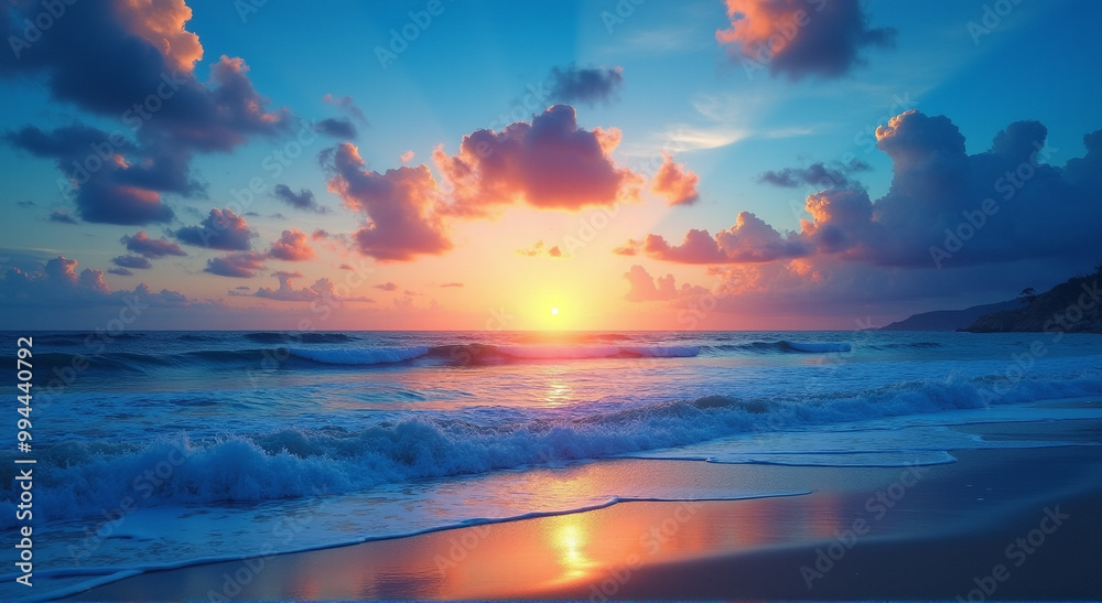 Fototapeta premium sunset over the sea