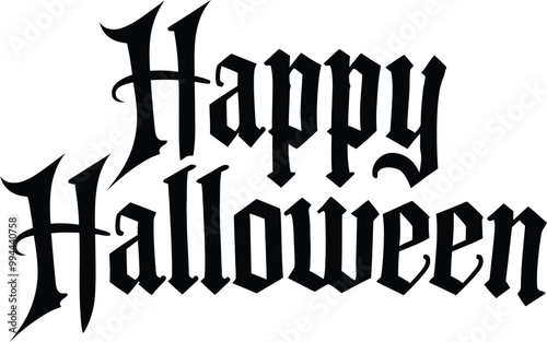 HAPPY HALLOWEEN TYPOGRPHY DESIGNE photo