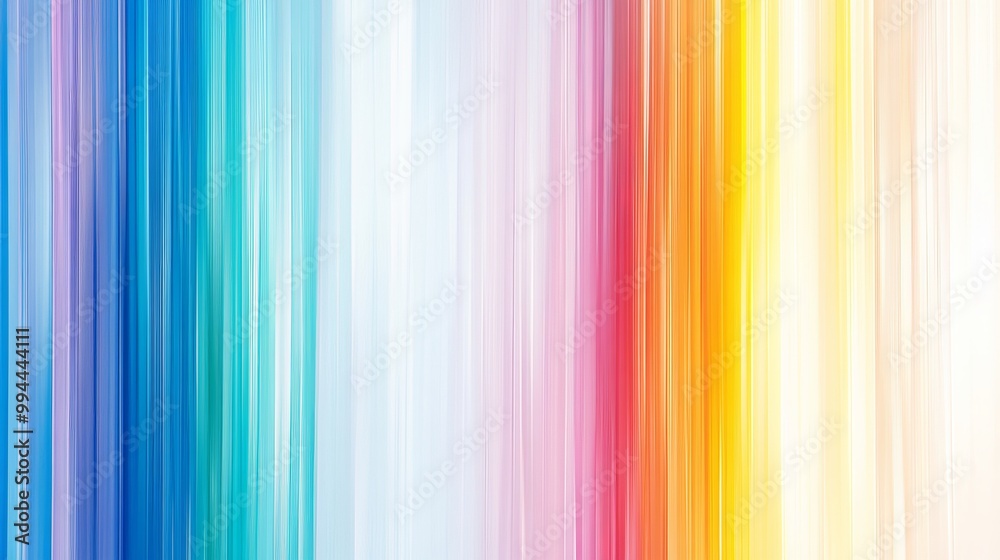 Vertical bands of vibrant pastel hues alternate directions, creating a mesmerizing rainbow spectrum against a pristine white background. Vertical bands of vibrant pastel hues alternate directions, creating a mesmerizing rainbow spectrum against a pristine white background.