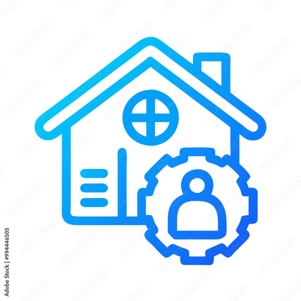 property management blue icon property management blue icon