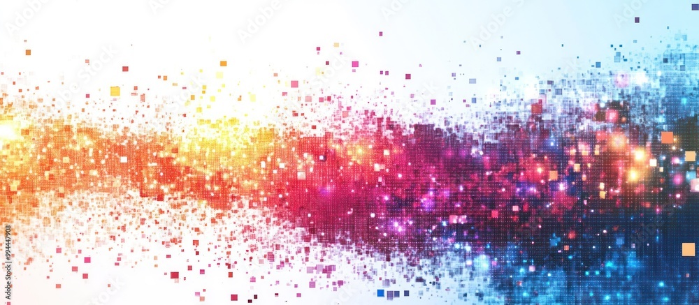 Abstract Pixelated Rainbow Background Abstract Pixelated Rainbow Background