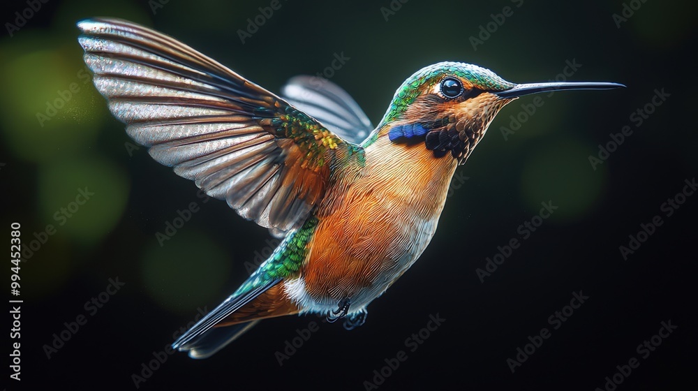 Fototapeta premium Vibrant Hummingbird in Stunning Detail