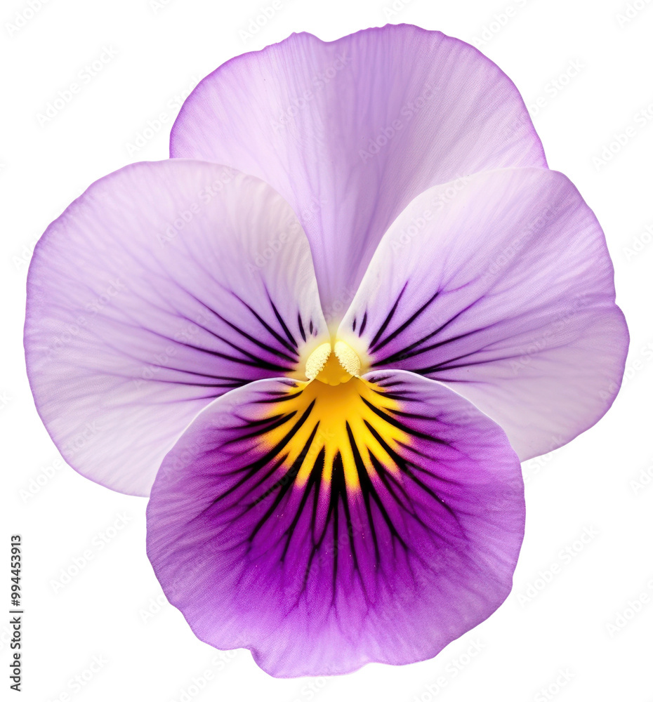 Fototapeta premium PNG Vibrant purple pansy flower closeup
