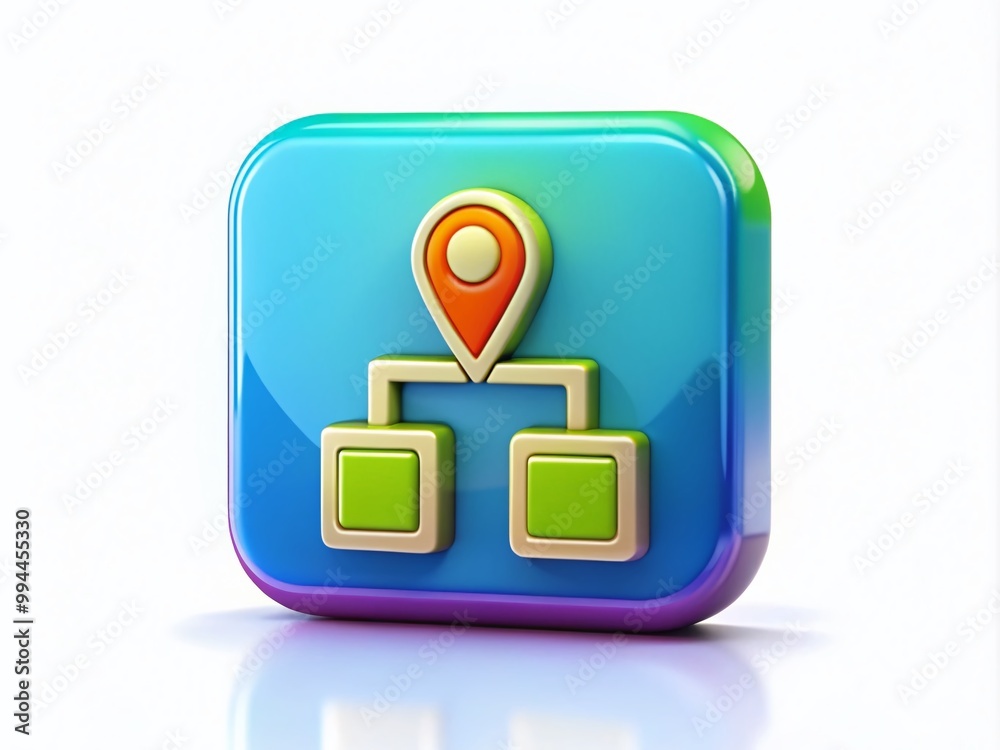 Site Map Icon with External Link Symbol for Navigation, Web Design, and User Interface Applications Site Map Icon with External Link Symbol for Navigation, Web Design, and User Interface Applications