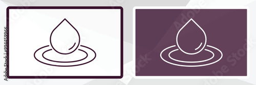 deluge outline icon. Linear vector from weather concept. Thin line white and black deluge icon isolated on white and dark background