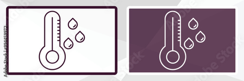 dew outline icon. Linear vector from weather concept. Thin line white and black dew icon isolated on white and dark background