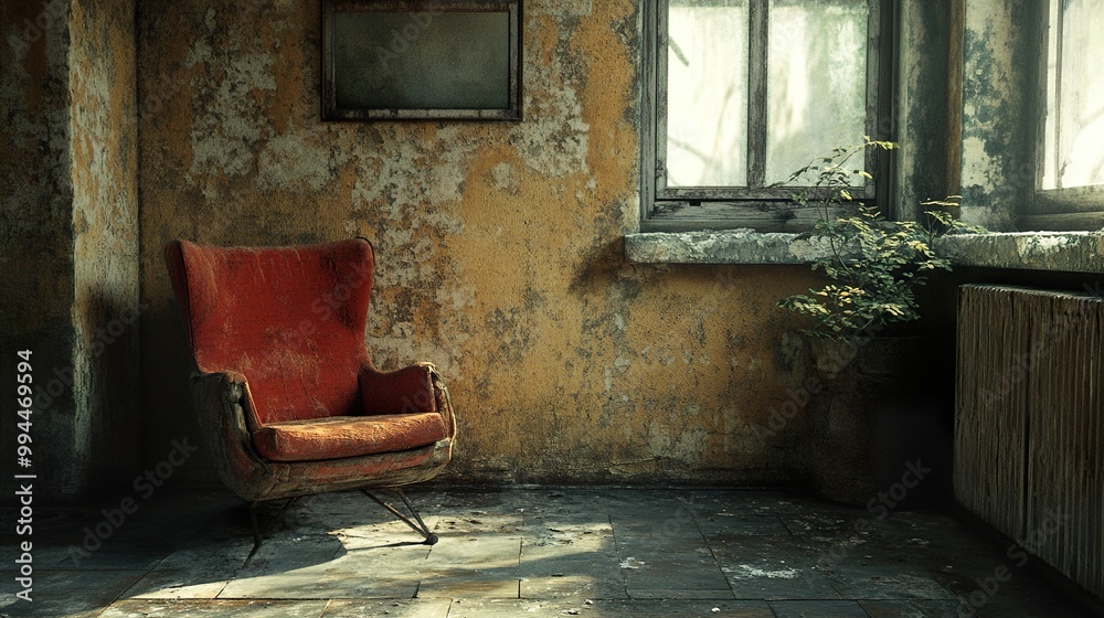 A Lonely Chair in an Abandoned Room A Lonely Chair in an Abandoned Room
