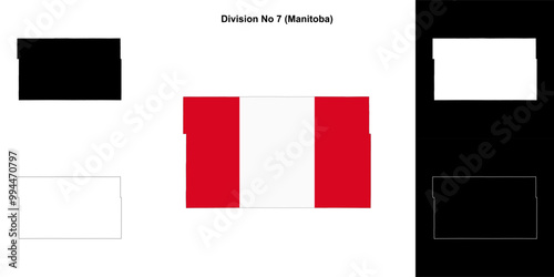 Free Download Division No 7 (Manitoba) outline map set - GFXLoad