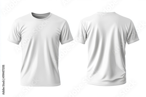 The front and back views of a mockup of an oversize white t-shirt