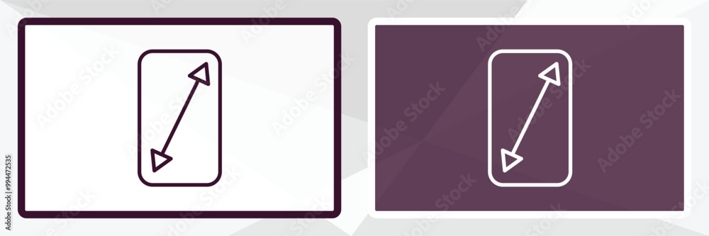 display size outline icon. Linear vector from user interface concept. Thin line white and black display size icon isolated on white and dark background display size outline icon. Linear vector from user interface concept. Thin line white and black display size icon isolated on white and dark background