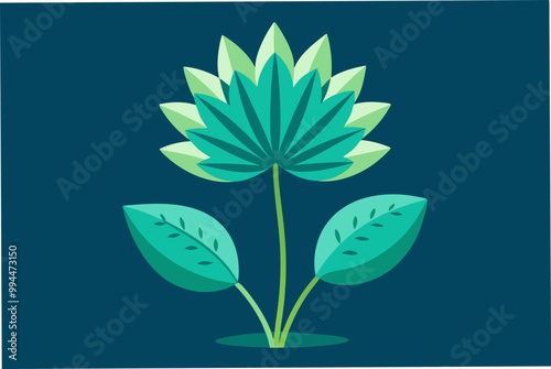 Water Fanwort plant vector art illustration  photo